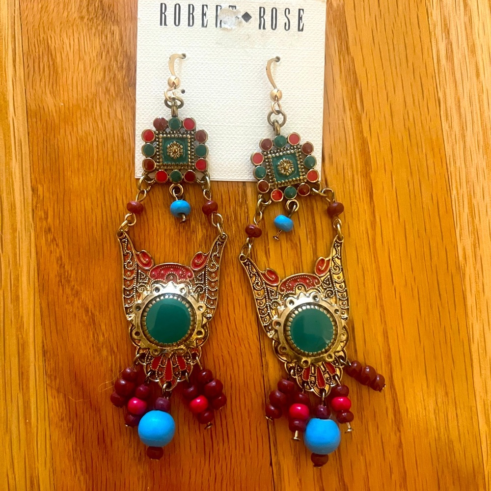 Robert rose fun vibrant earrings.